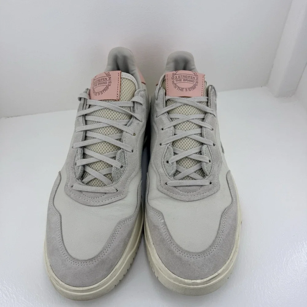 Adidas SC Premiere Mens 13 Raw White Vapour Pink Leather Suede Shoes EE6020